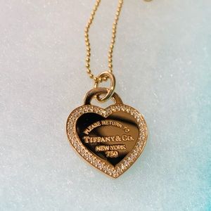 ♥️Authentic Tiffany 18k RTT Diamond Heart  Rose Gold ♥️
